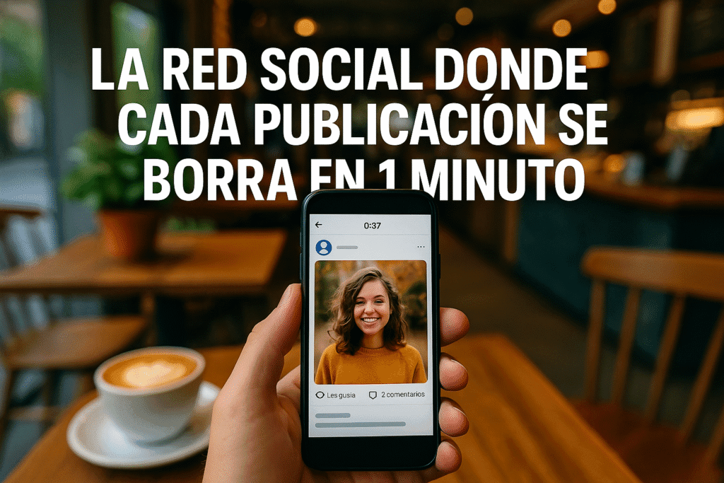 Red social efímera: la app que borra tus publicaciones en 60 segundos 1 Imagen generada con IA para el artículo La red social donde cada publicación se borra en 1 minuto