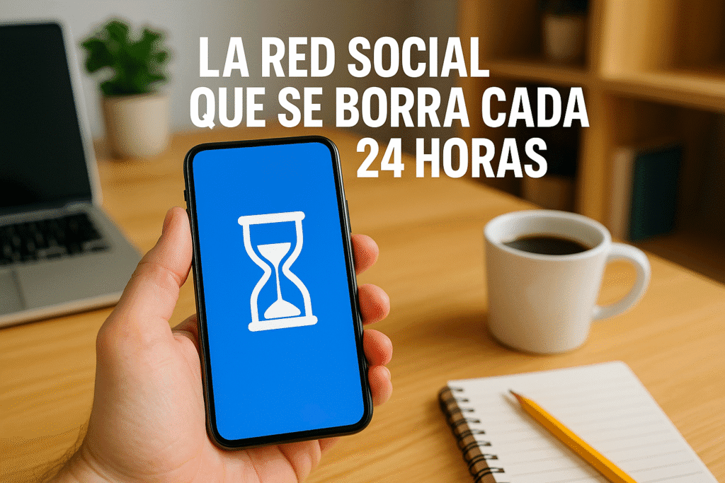 Imagen generada con IA para el artículo La red social que se borra cada 24 horas