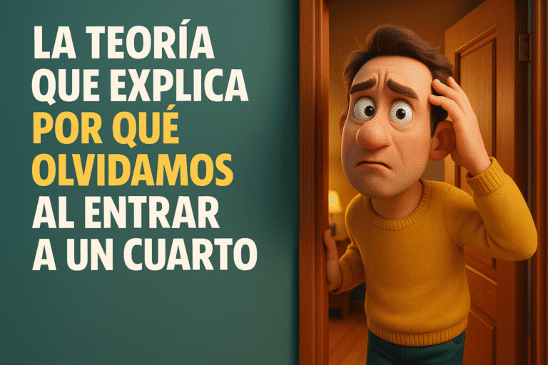 Imagen generada con IA para el artículo La teoría que explica por qué olvidamos al entrar a un cuarto