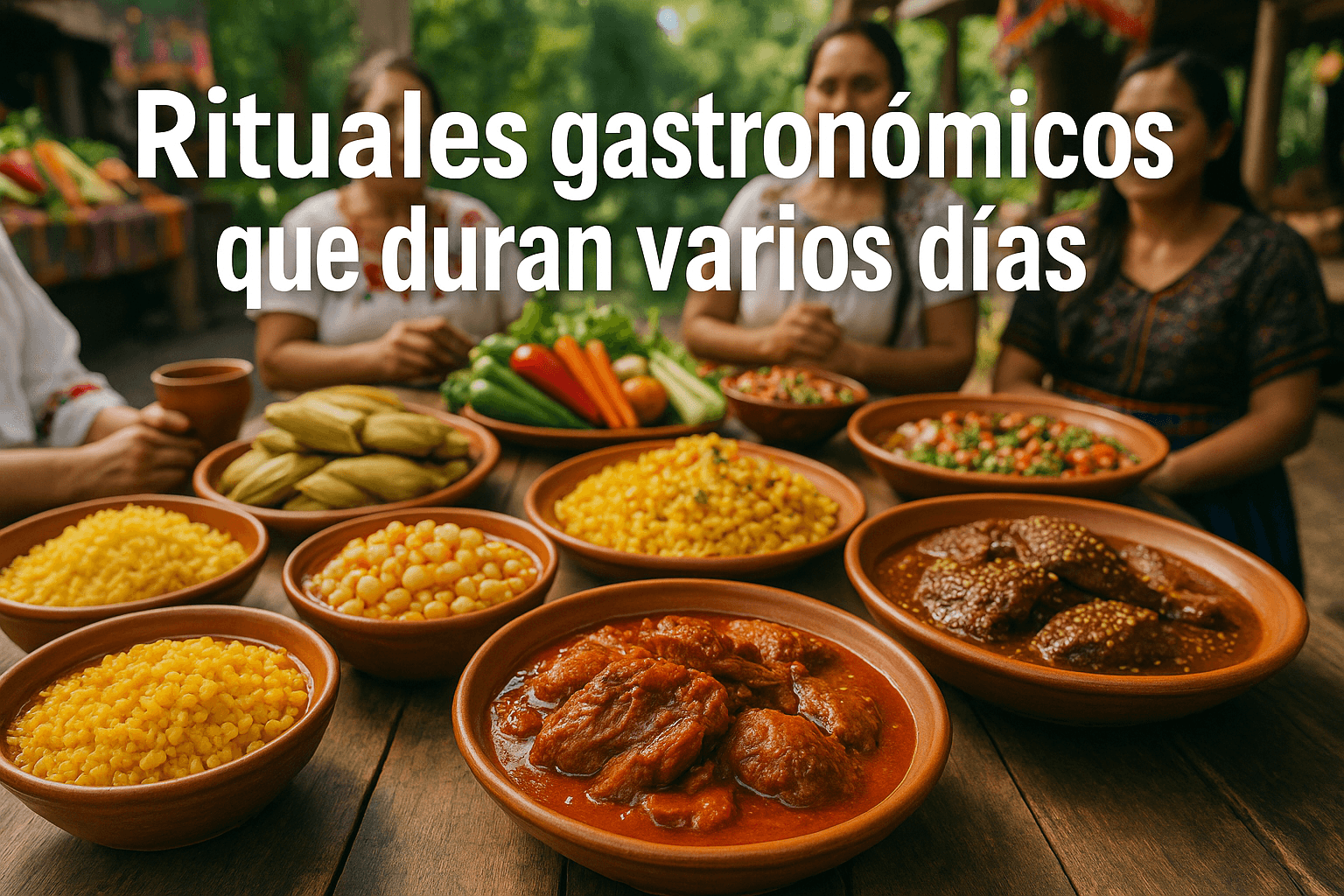 Banquetes del mundo que duran días: tradiciones gastronómicas épicas 1 Imagen generada con IA para el artículo Rituales gastronómicos que duran varios días