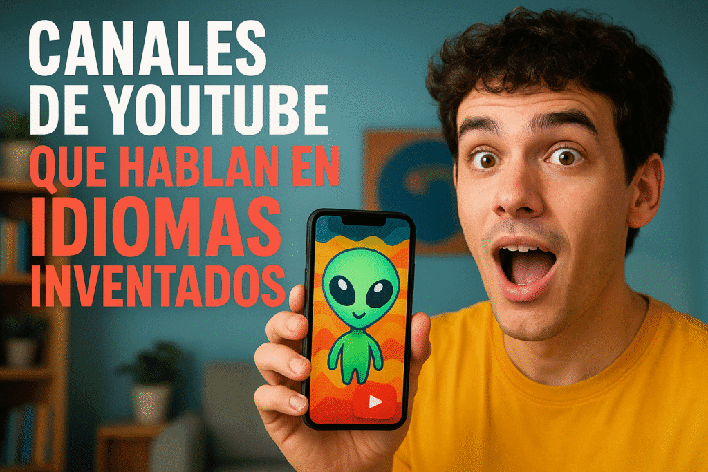 Imagen generada con IA para el artículo Canales de YouTube que hablan en idiomas inventados