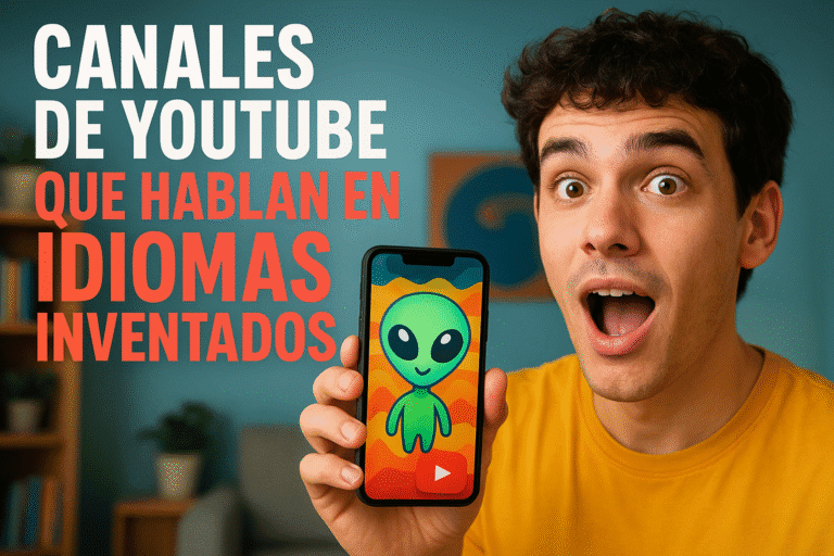 Imagen generada con IA para el artículo Canales de YouTube que hablan en idiomas inventados