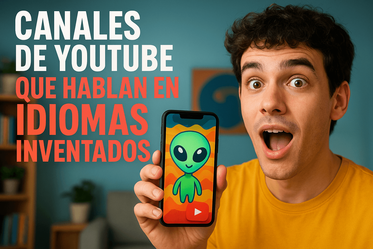CANALES DE YOUTUBE EN IDIOMAS INVENTADOS: EXTRAÑOS, VIRALES Y ÚNICOS 1 Imagen generada con IA para el artículo Canales de YouTube que hablan en idiomas inventados