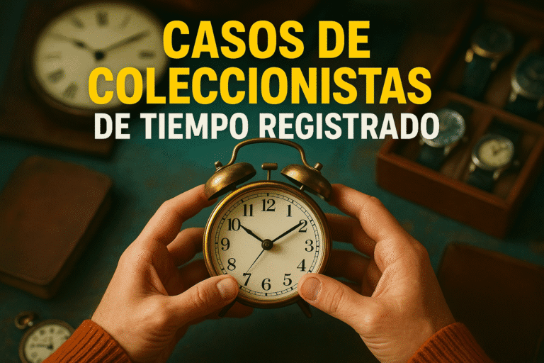 Imagen generada con IA para el artículo Casos de coleccionistas de tiempo registrado