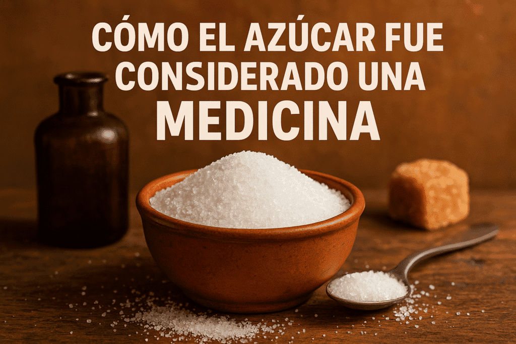 Imagen generada con IA para el artículo Cómo el azúcar fue considerado una medicina