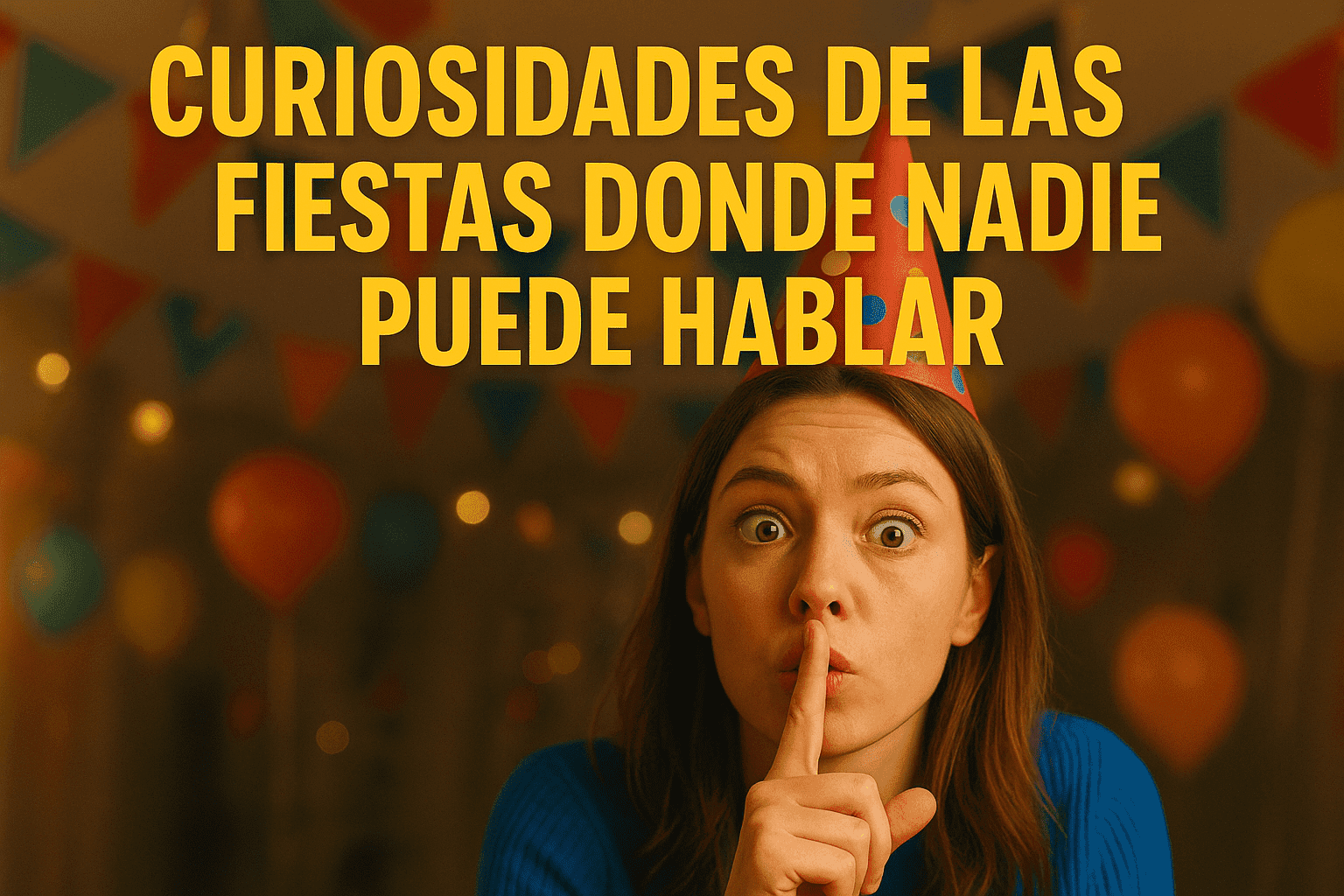Imagen generada con IA para el artículo Curiosidades de las fiestas donde nadie puede hablar