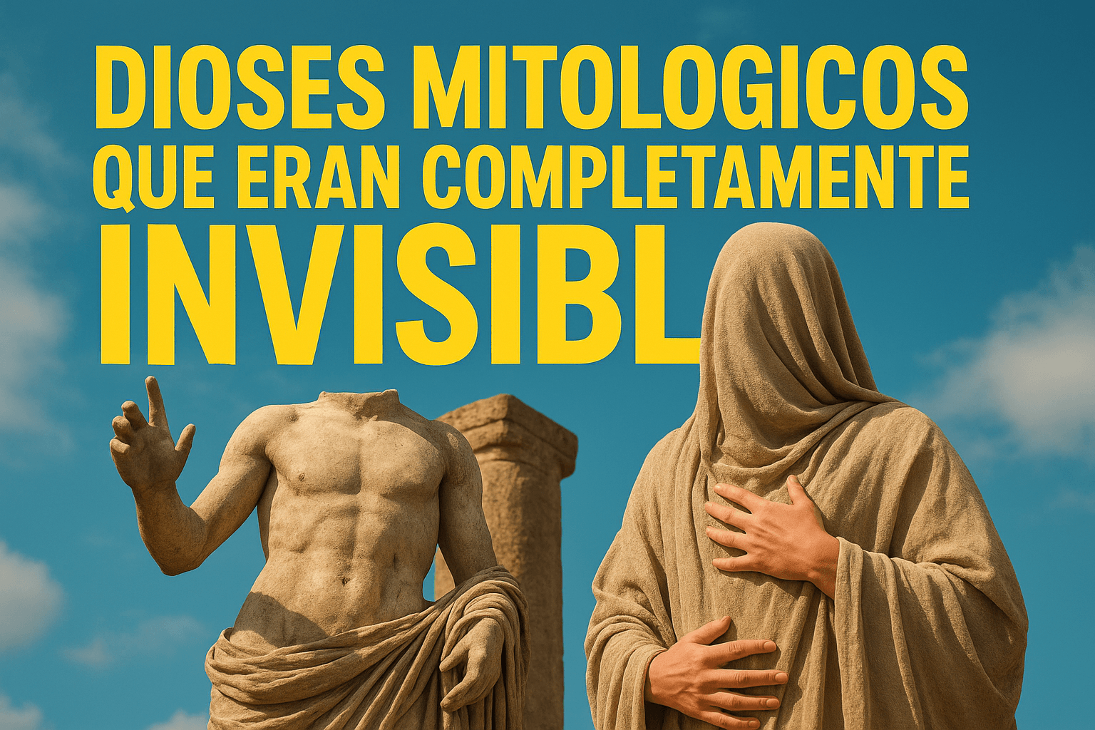 Imagen generada con IA para el artículo Dioses mitológicos que eran completamente invisibles