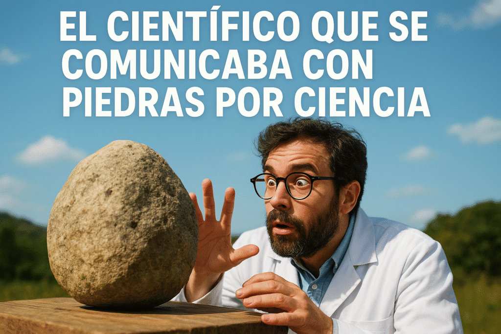Imagen generada con IA para el artículo El científico que se comunicaba con piedras por ciencia