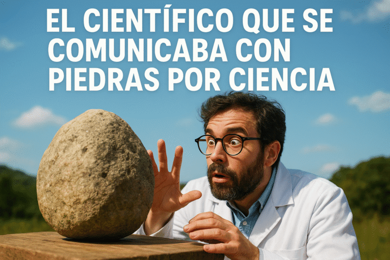 Imagen generada con IA para el artículo El científico que se comunicaba con piedras por ciencia