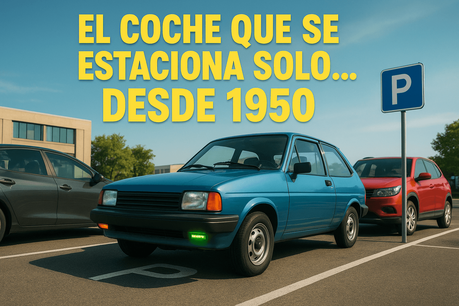 Imagen generada con IA para el artículo El coche que se estaciona solo... desde 1950