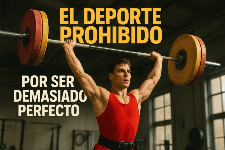 Imagen generada con IA para el artículo El deporte prohibido por ser demasiado perfecto