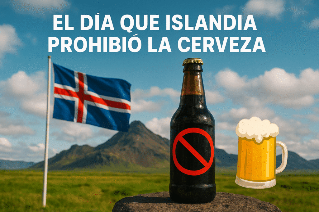 Imagen generada con IA para el artículo El día que Islandia prohibió la cerveza
