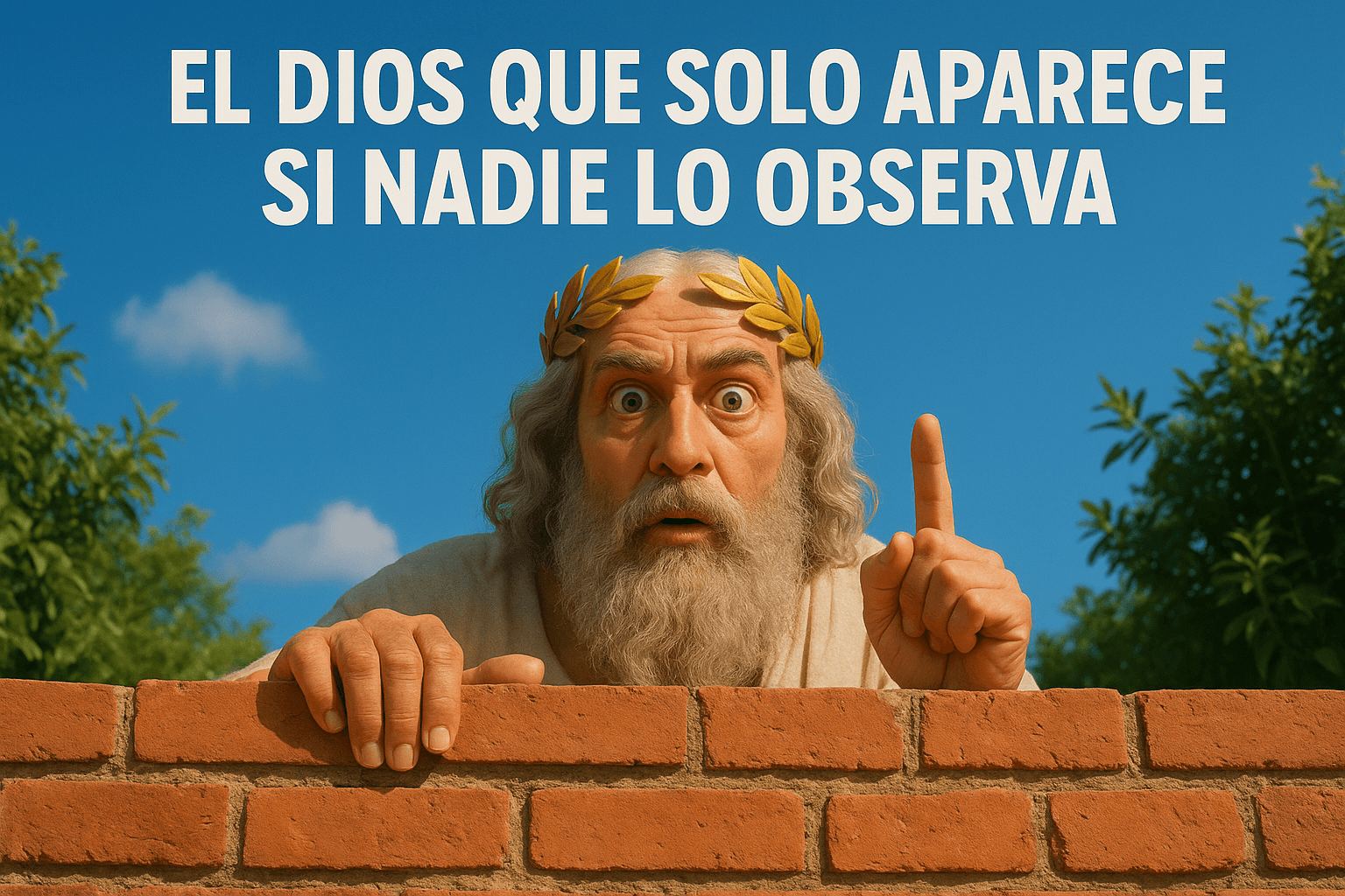 El dios invisible que solo aparece si nadie lo observa: mito y misterio 1 Imagen generada con IA para el artículo El dios que solo aparece si nadie lo observa