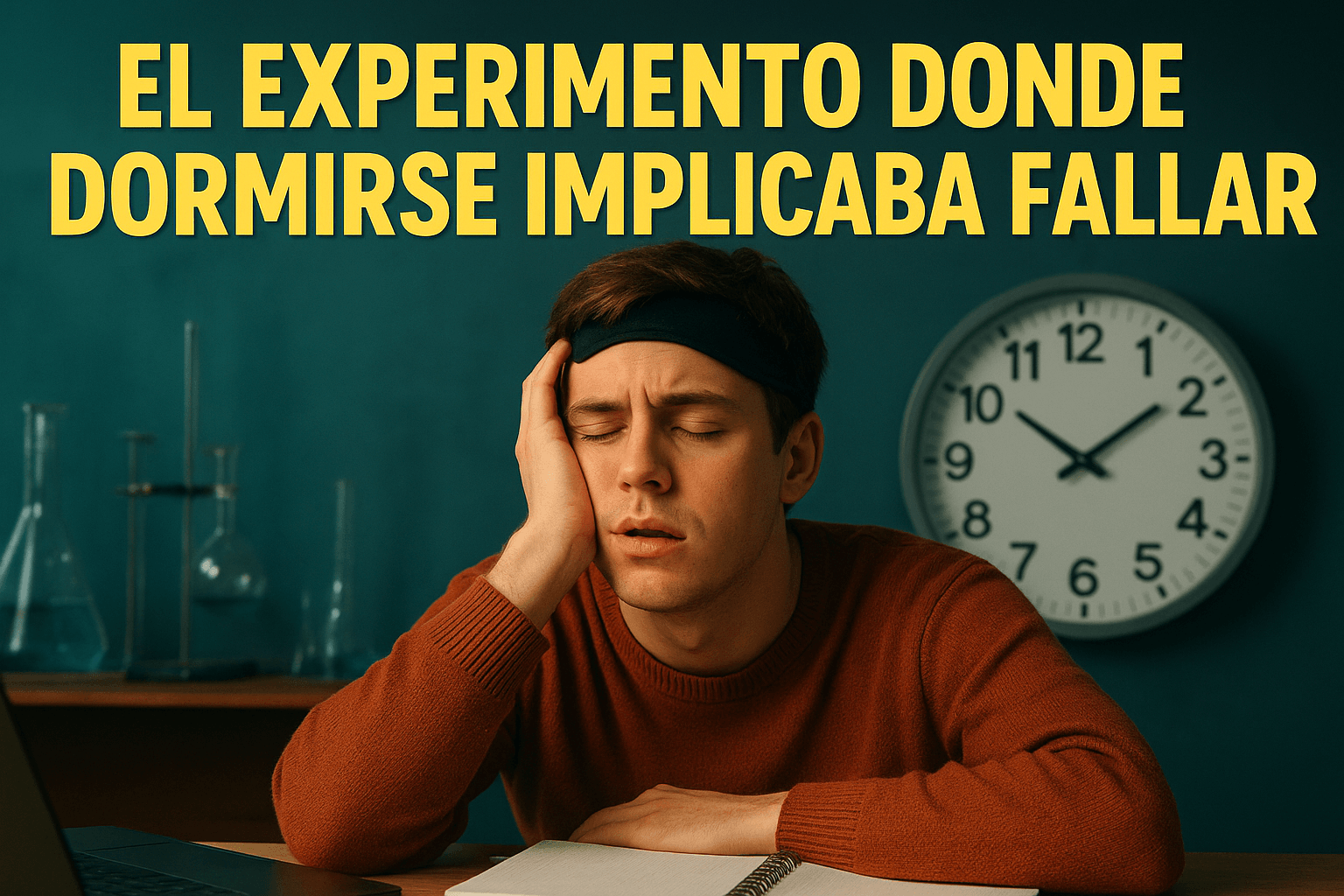 Privación del sueño: el aterrador experimento que desafió a la ciencia 1 Imagen generada con IA para el artículo El experimento donde dormirse implicaba fallar