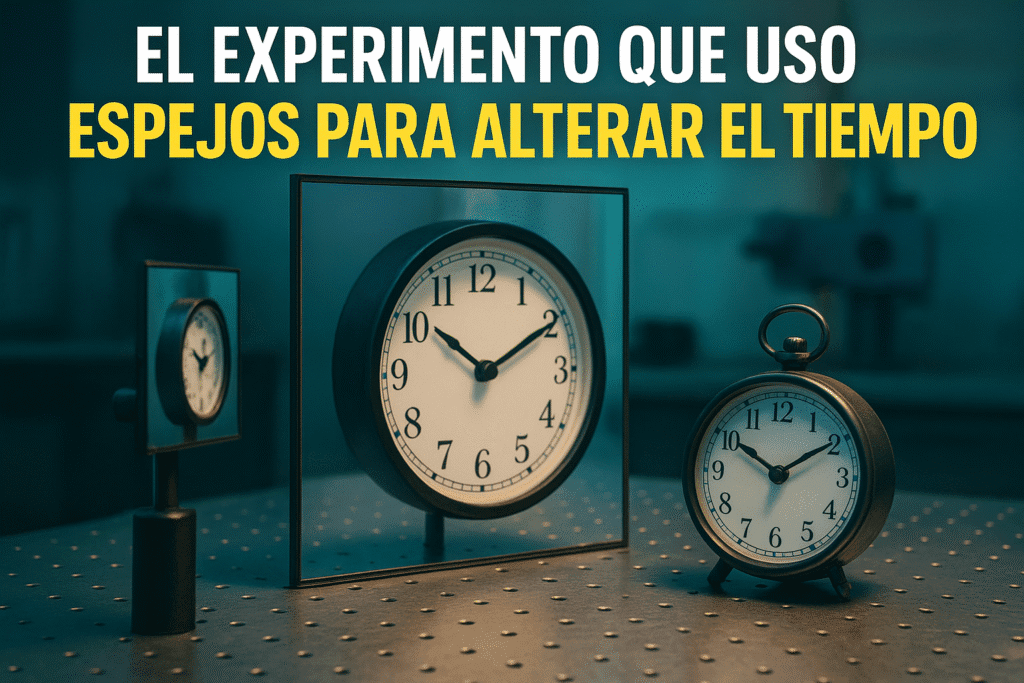 Espejos y percepción del tiempo: experimento científico que sorprende 1 Imagen generada con IA para el artículo El experimento que usó espejos para alterar el tiempo
