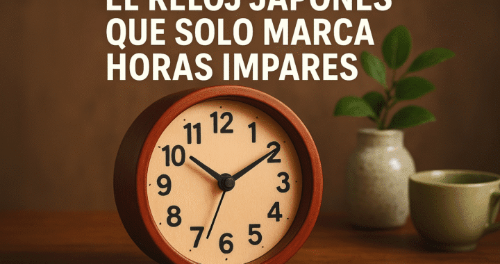 Reloj japonés que solo marca horas impares: curiosidad minimalista