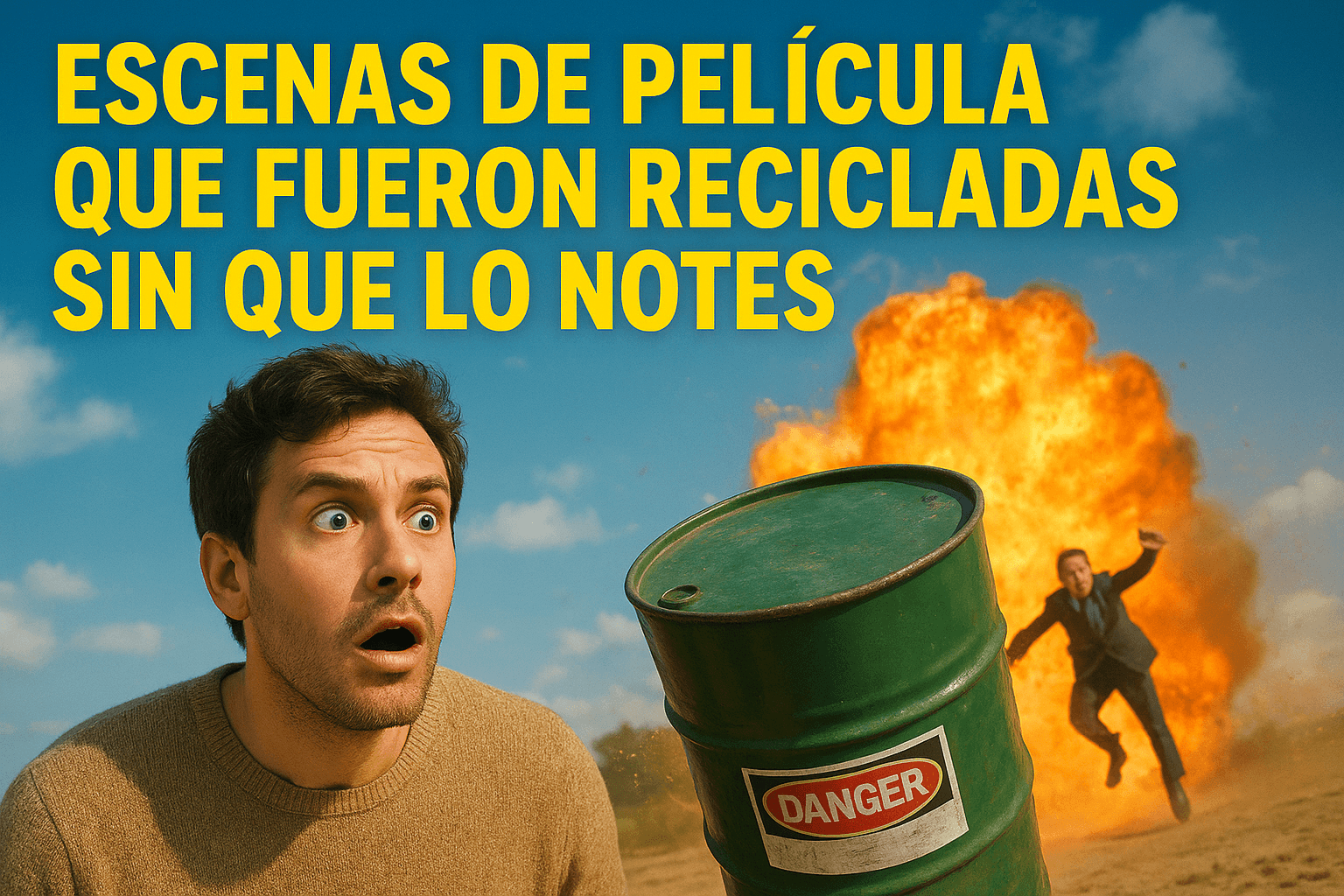 Imagen generada con IA para el artículo Escenas de película que fueron recicladas sin que lo notes
