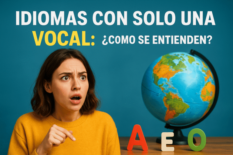 Imagen generada con IA para el artículo Idiomas con solo una vocal: ¿cómo se entienden?