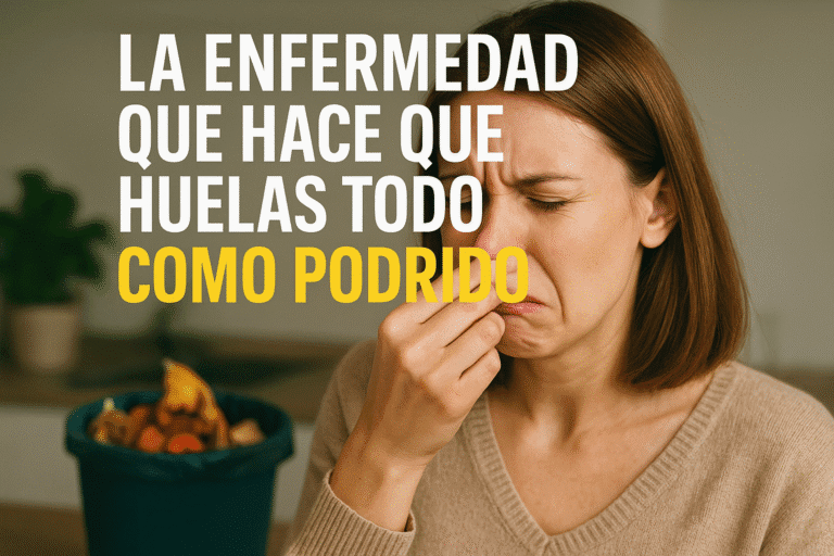 Imagen generada con IA para el artículo La enfermedad que hace que huelas todo como podrido