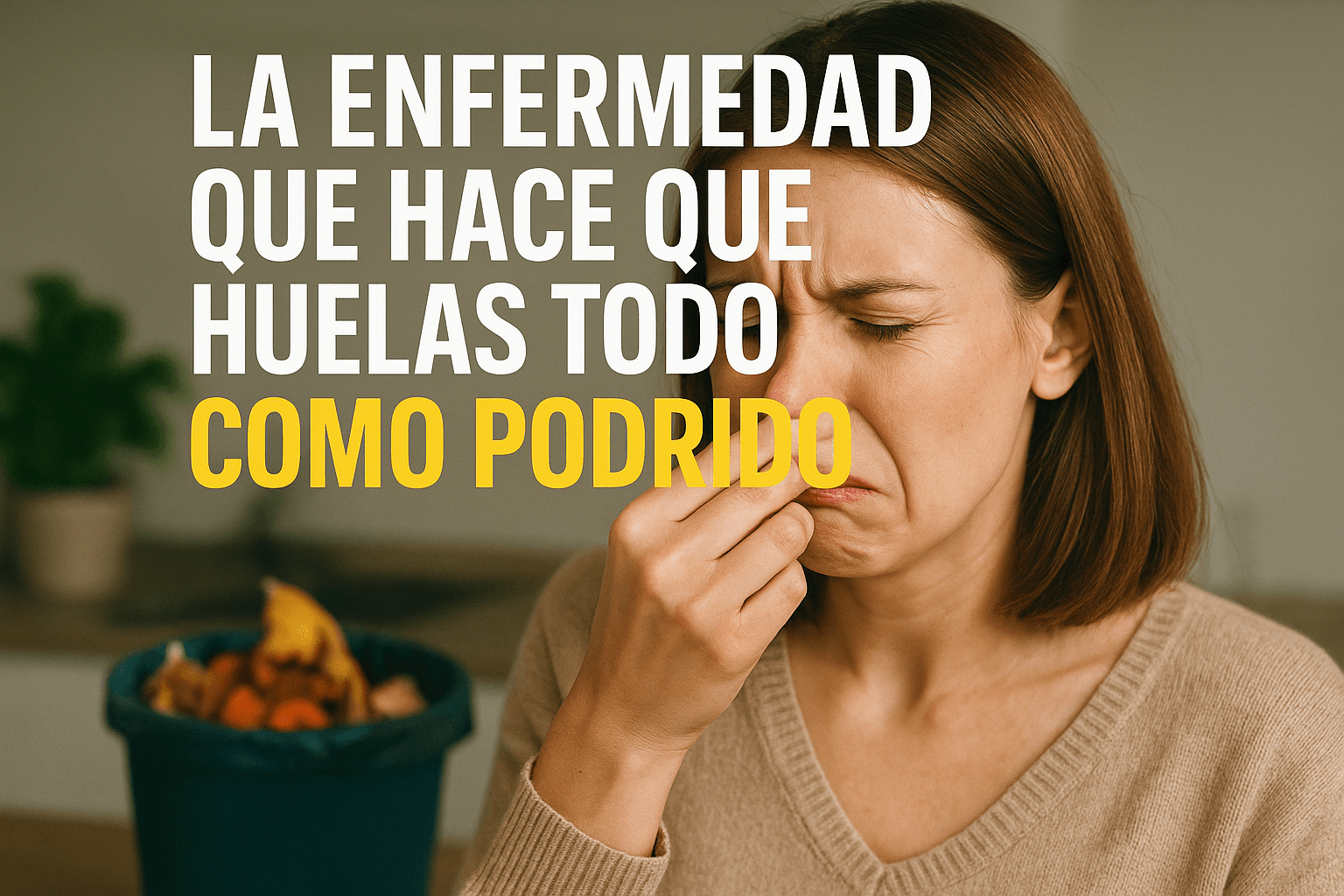 Parosmia por Covid: la secuela que transforma olores en basura 1 Imagen generada con IA para el artículo La enfermedad que hace que huelas todo como podrido