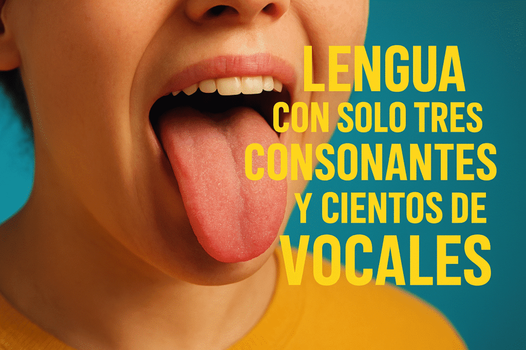 Imagen generada con IA para el artículo La lengua con solo tres consonantes y cientos de vocales