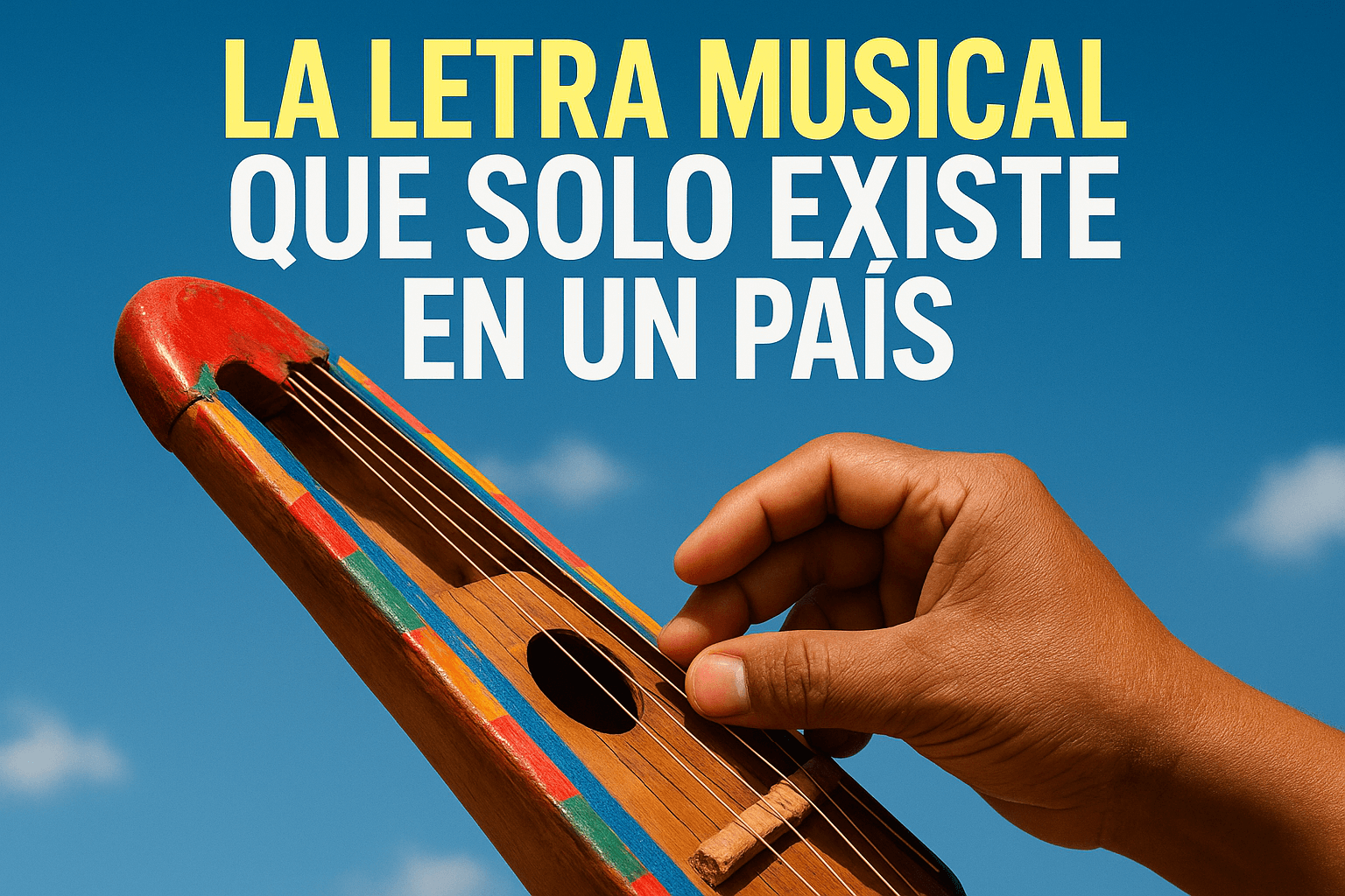 Imagen generada con IA para el artículo La letra musical que solo existe en un país