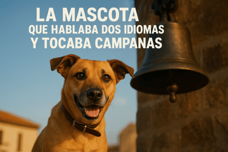 Imagen generada con IA para el artículo La mascota que hablaba dos idiomas y tocaba campanas