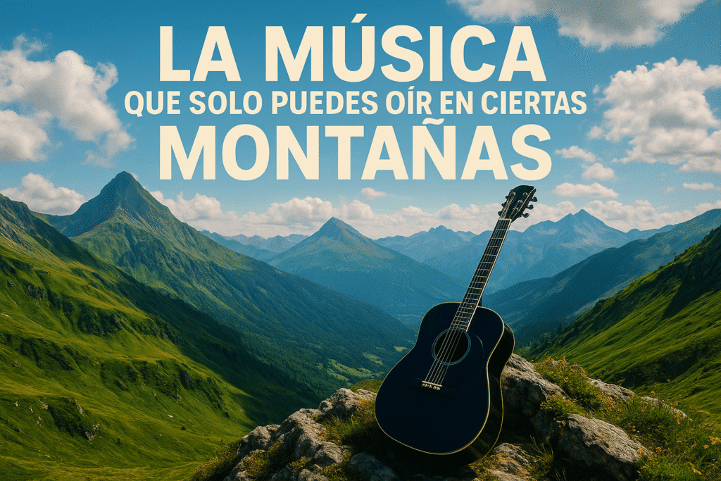 Imagen generada con IA para el artículo La música que solo puedes oír en ciertas montañas