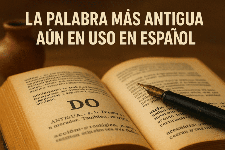 Imagen generada con IA para el artículo La palabra más antigua aún en uso en español
