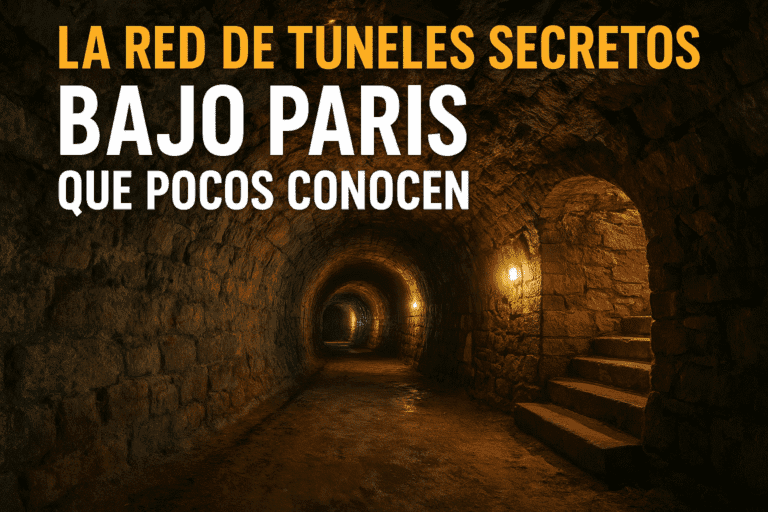 Imagen generada con IA para el artículo La red de túneles secretos bajo París que pocos conocen