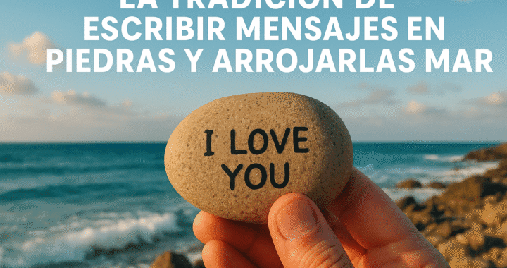 Mensajes en piedras: ritual místico que conecta almas a través del mar