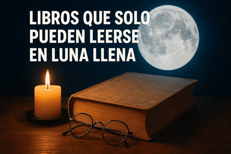 Imagen generada con IA para el artículo Libros que solo pueden leerse en luna llena