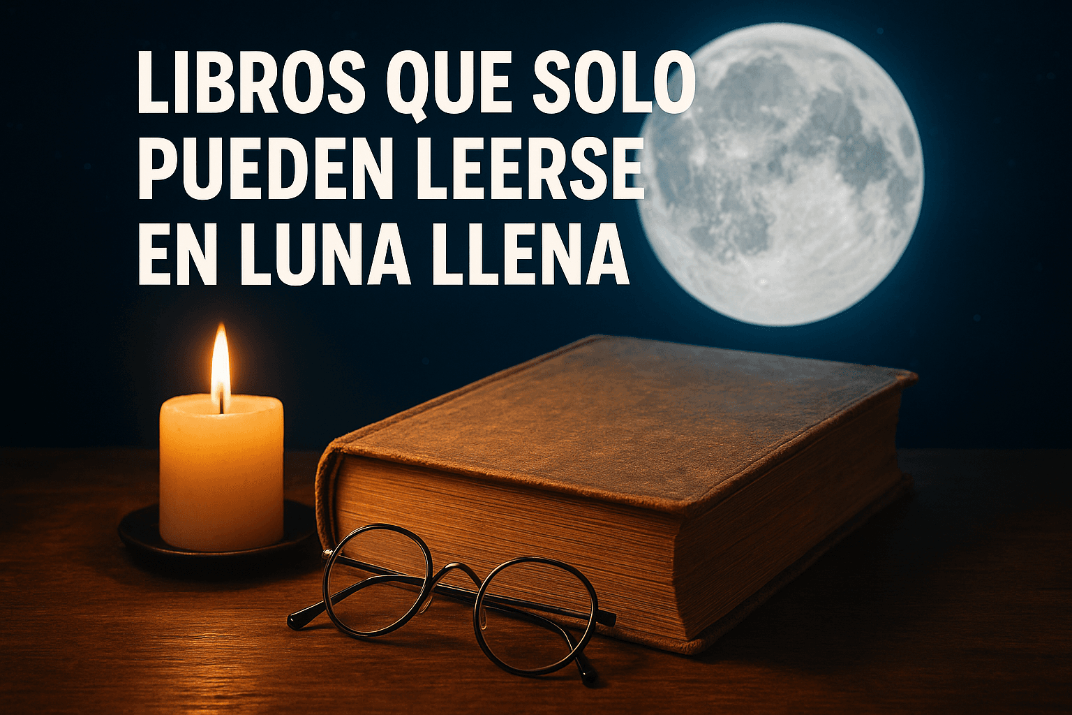 Libros prohibidos que solo se leen con luna llena: el secreto oculto 1 Imagen generada con IA para el artículo Libros que solo pueden leerse en luna llena