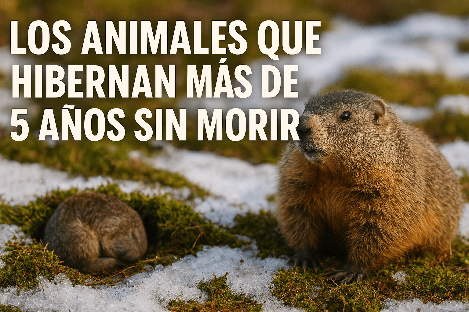 Imagen generada con IA para el artículo Los animales que hibernan más de 5 años sin morir