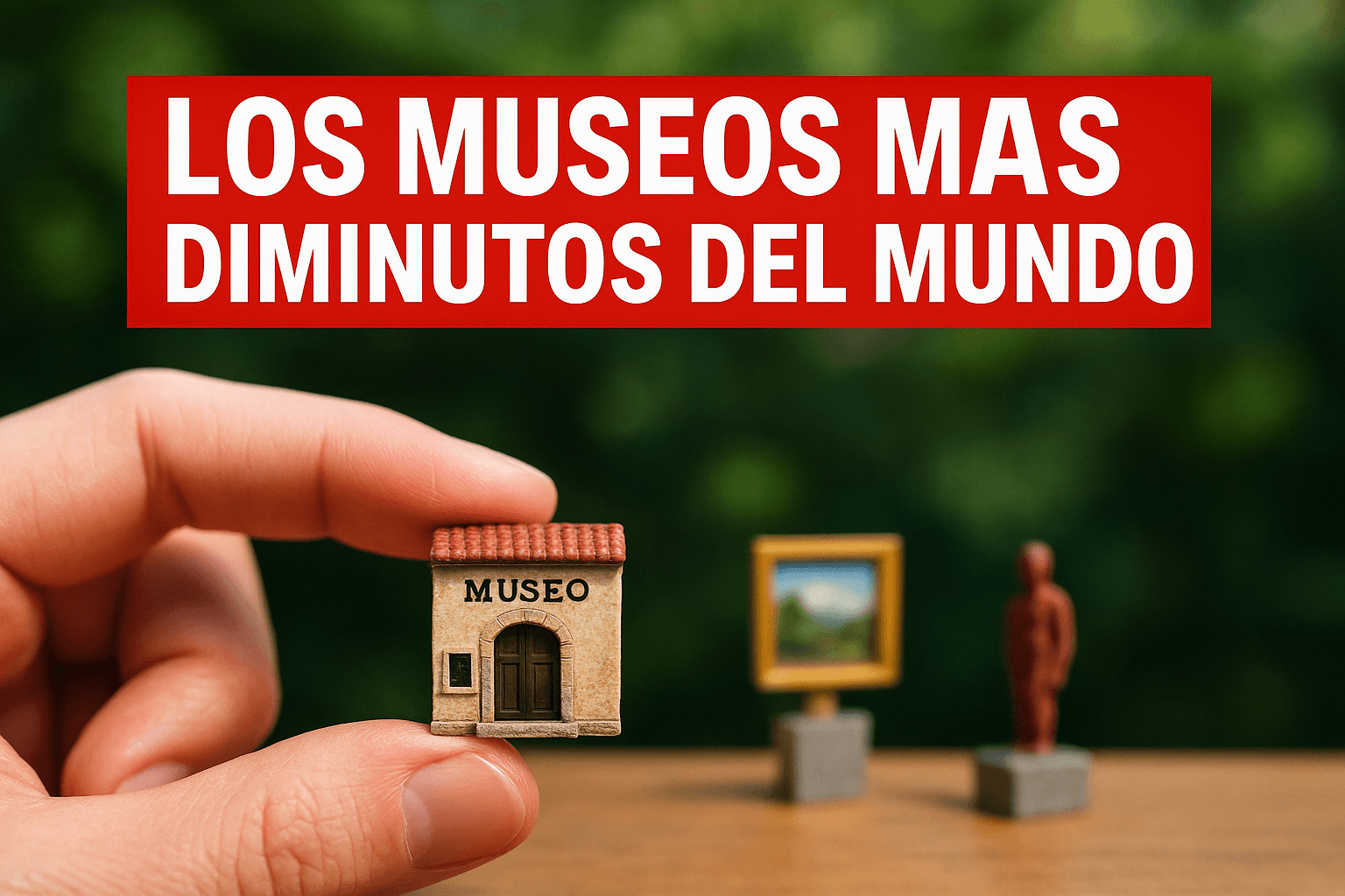 Imagen generada con IA para el artículo Los museos más diminutos del mundo