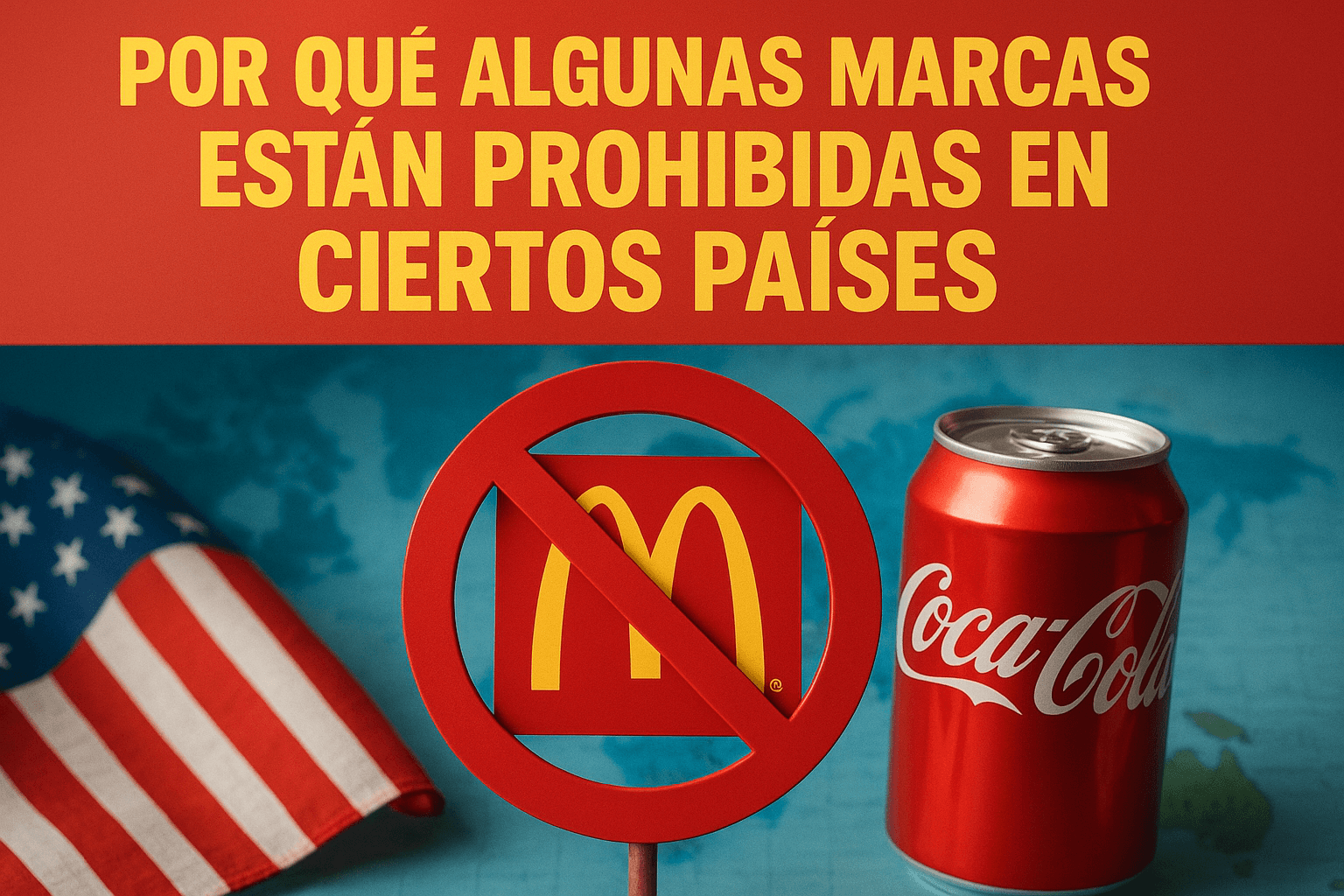 Imagen generada con IA para el artículo Por qué algunas marcas están prohibidas en ciertos países
