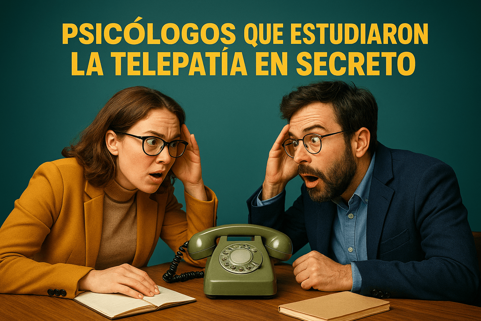 Telepatía y psicología: secretos, historia real y mentes brillantes 1 Imagen generada con IA para el artículo Psicólogos que estudiaron la telepatía en secreto