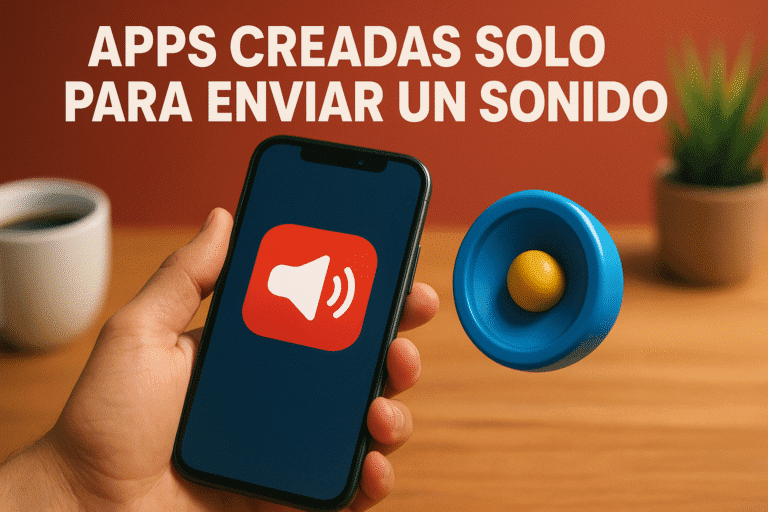 Imagen generada con IA para el artículo Apps creadas solo para enviar un sonido