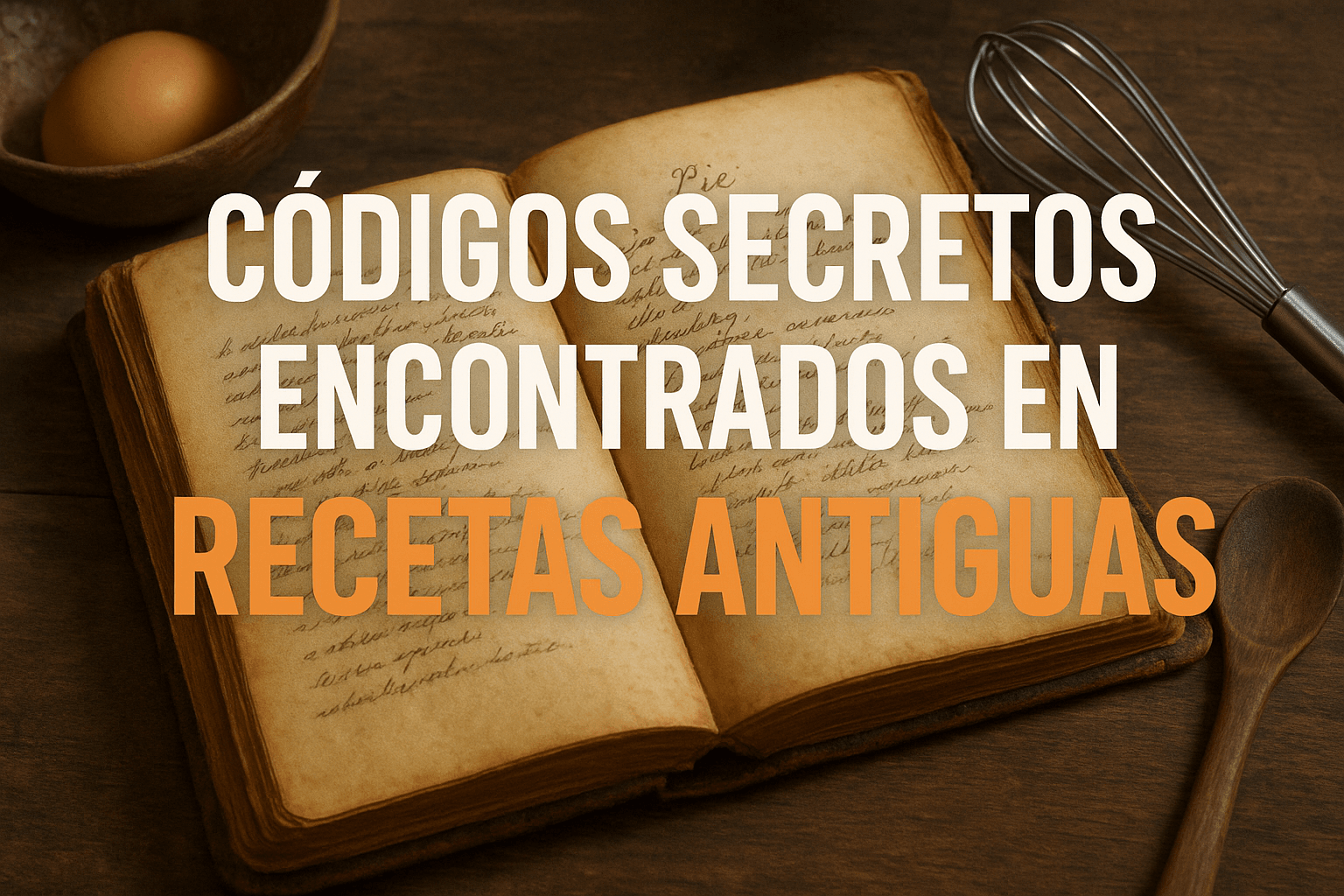 Imagen generada con IA para el artículo Códigos secretos encontrados en recetas antiguas