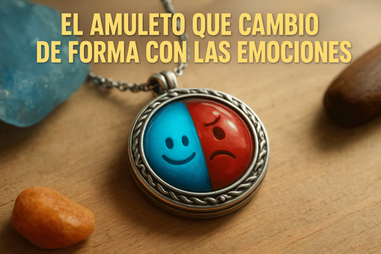 Imagen generada con IA para el artículo El amuleto que cambió de forma con las emociones