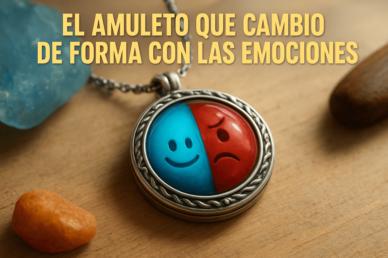 Imagen generada con IA para el artículo El amuleto que cambió de forma con las emociones