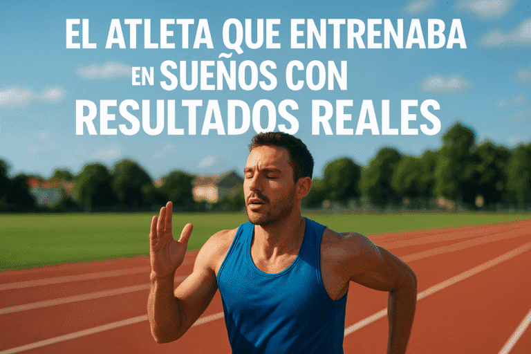 Imagen generada con IA para el artículo El atleta que entrenaba en sueños con resultados reales