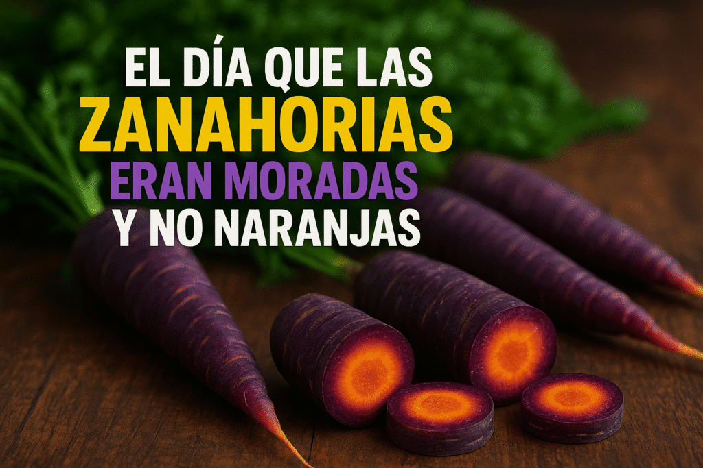 Imagen generada con IA para el artículo El día que las zanahorias eran moradas y no naranjas