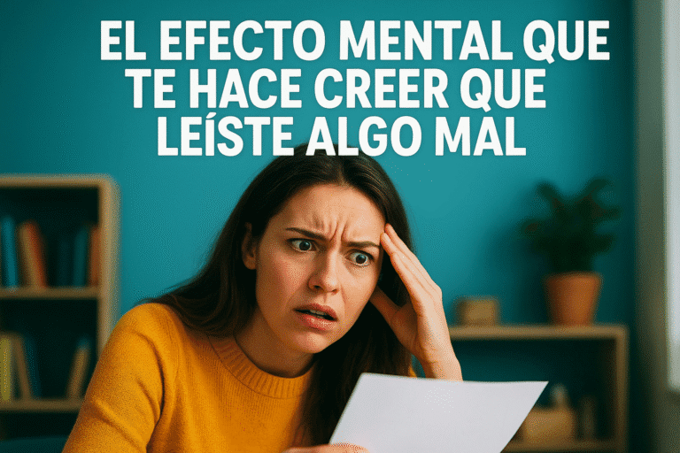 Imagen generada con IA para el artículo El efecto mental que te hace creer que leíste algo mal