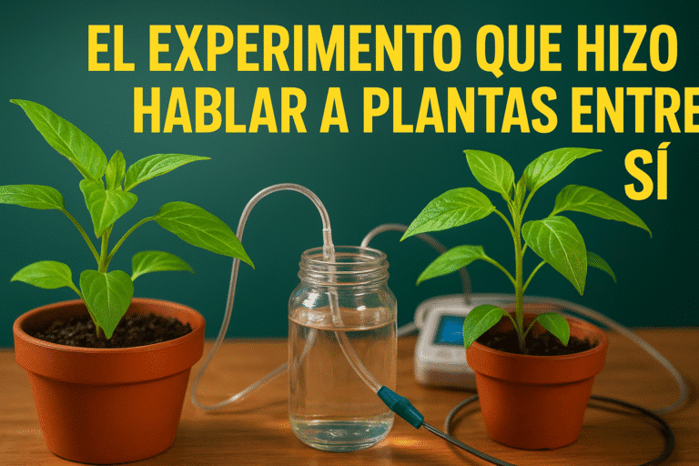 Imagen generada con IA para el artículo El experimento que hizo hablar a plantas entre sí