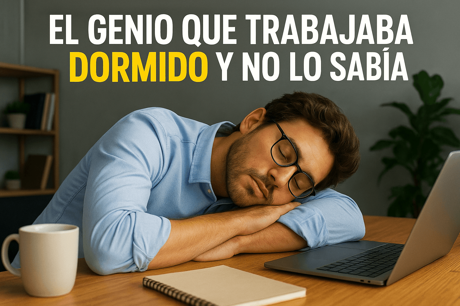Imagen generada con IA para el artículo El genio que trabajaba dormido y no lo sabía