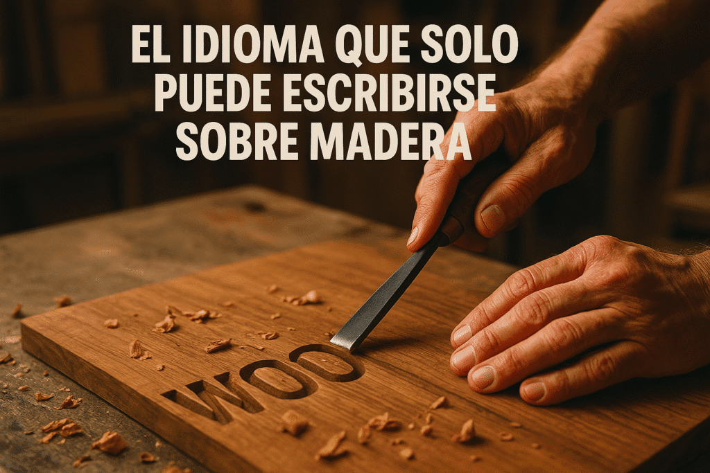 Lenguaje Ogham: el misterioso alfabeto celta grabado en madera 1 Imagen generada con IA para el artículo El idioma que solo puede escribirse sobre madera