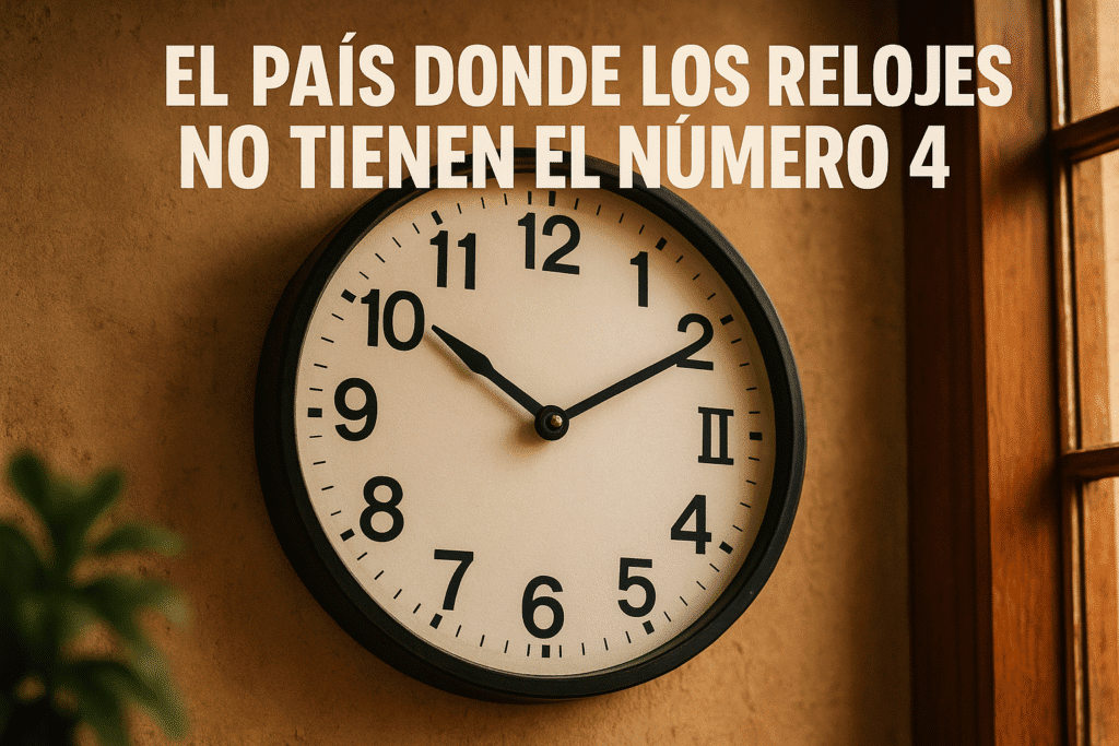 Imagen generada con IA para el artículo El país donde los relojes no tienen el número 4