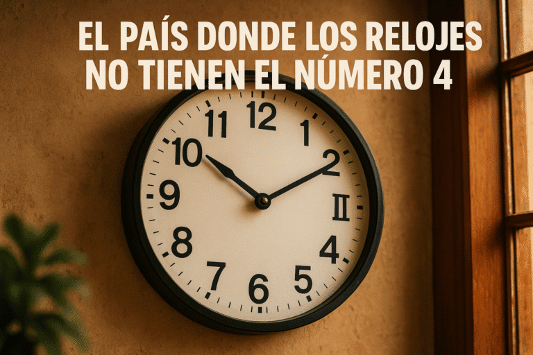 Imagen generada con IA para el artículo El país donde los relojes no tienen el número 4