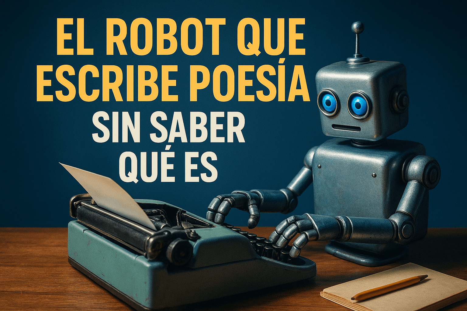 Imagen generada con IA para el artículo El robot que escribe poesía... sin saber qué es